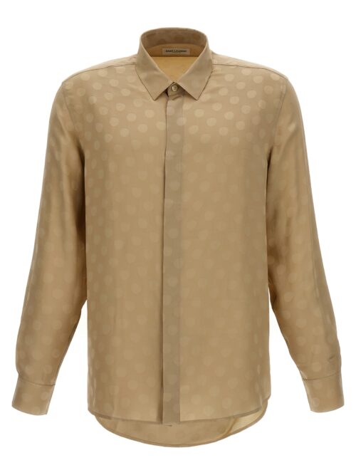 Polka dot shirt SAINT LAURENT Beige