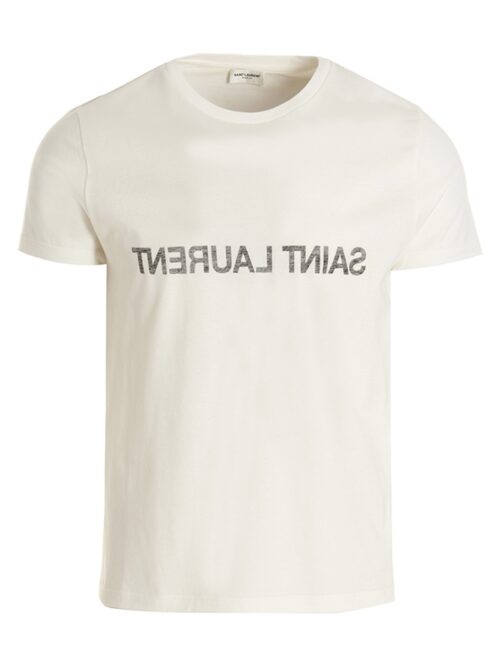 Logo print T-shirt SAINT LAURENT White