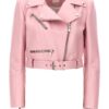 Crop biker jacket ALEXANDER MCQUEEN Pink