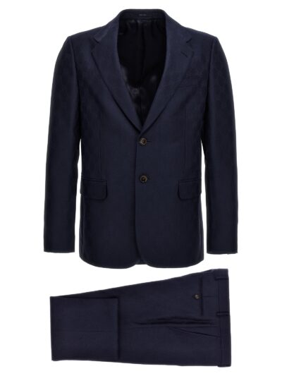 Wool suit GG GUCCI Blue