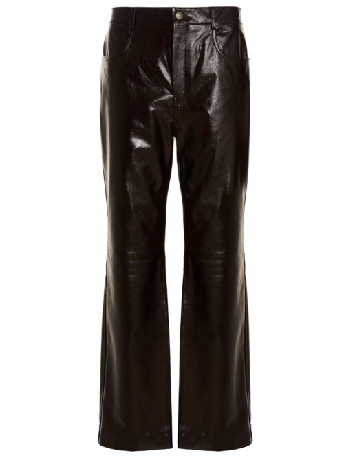 Leather pants GUCCI Brown