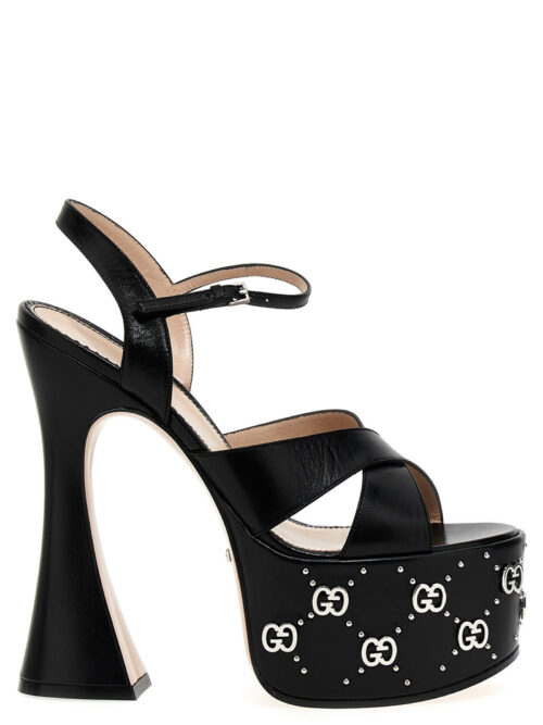 'Crossover GG' sandals GUCCI Black