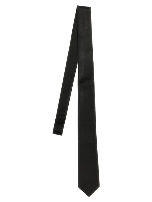 Leather tie ALEXANDER MCQUEEN Black