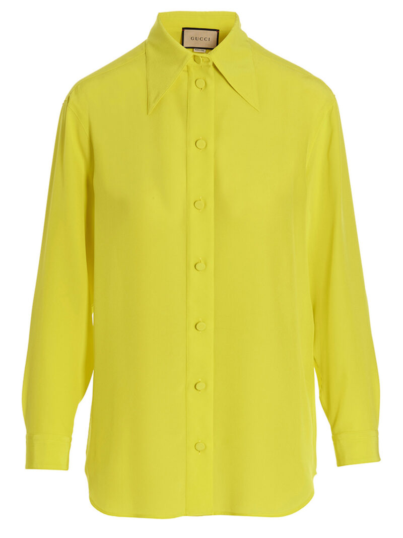 Silk shirt GUCCI Yellow