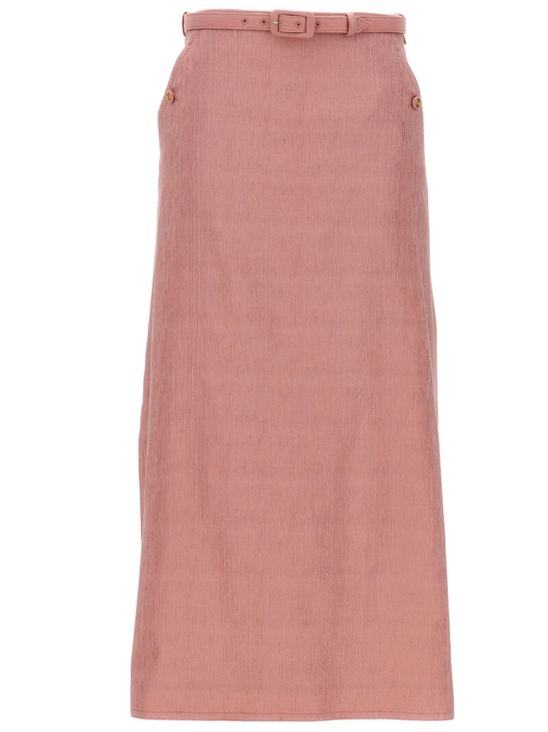 Belted longuette skirt GUCCI Pink