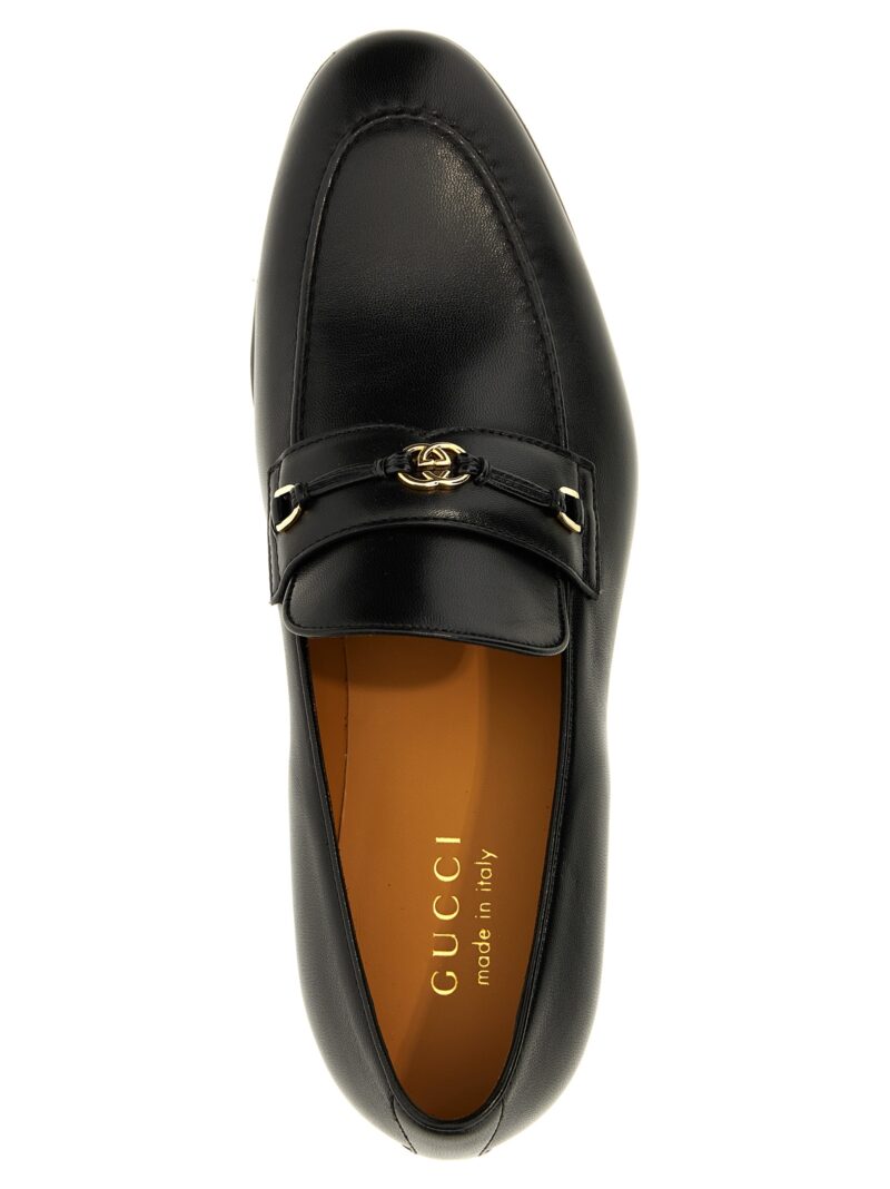 'Incrocio GG' loafers Man GUCCI Black