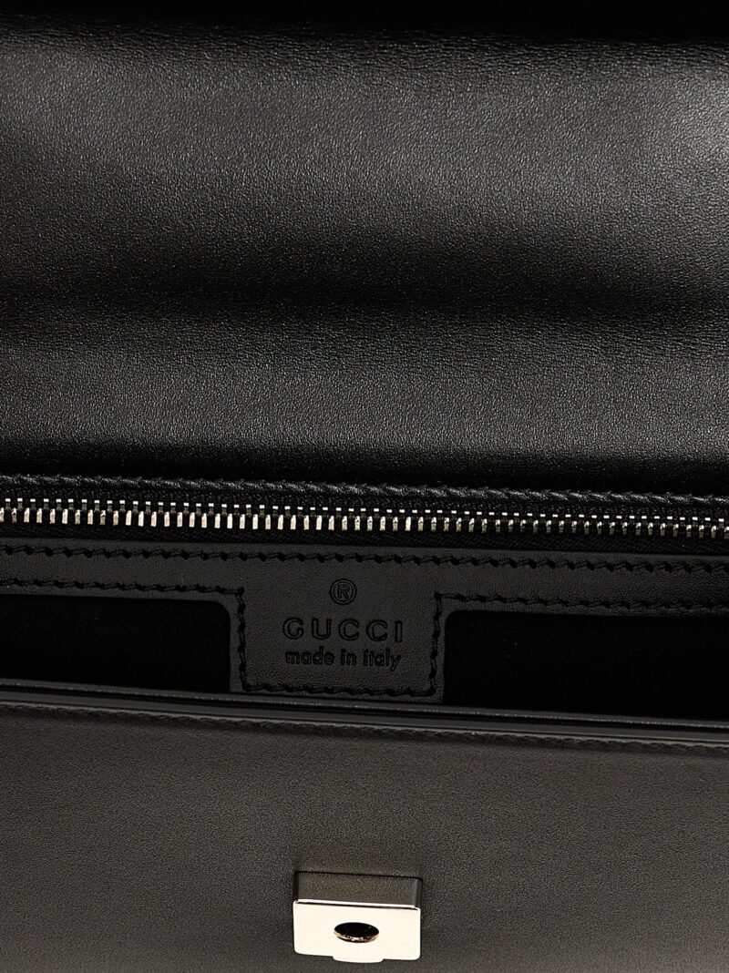 'Mini Petite GG' handbag 100% leather GUCCI Black