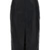 Shiny gabardine skirt SAINT LAURENT Black