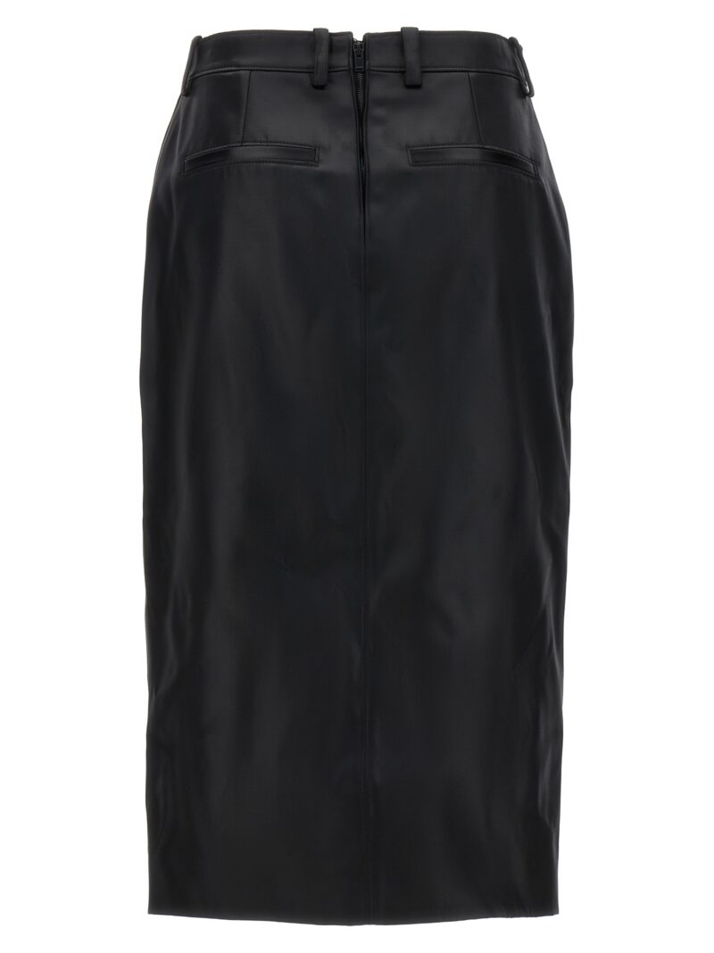 Shiny gabardine skirt 751897Y5G951000 SAINT LAURENT Black