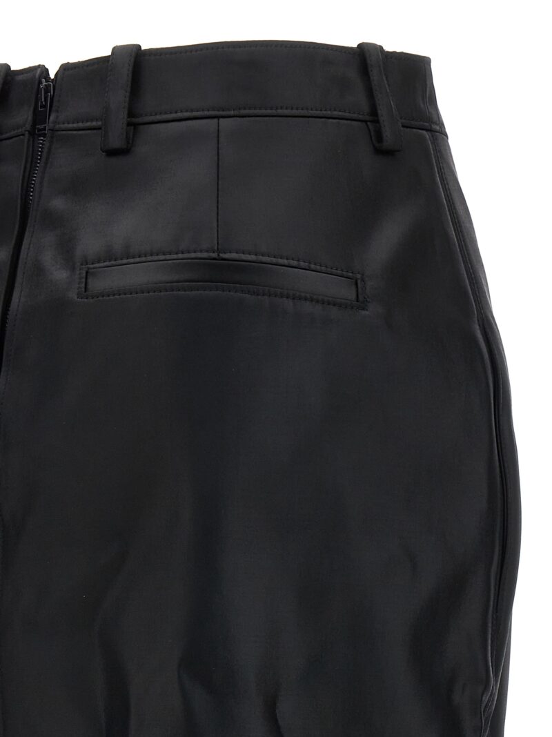 Shiny gabardine skirt 53% cotton