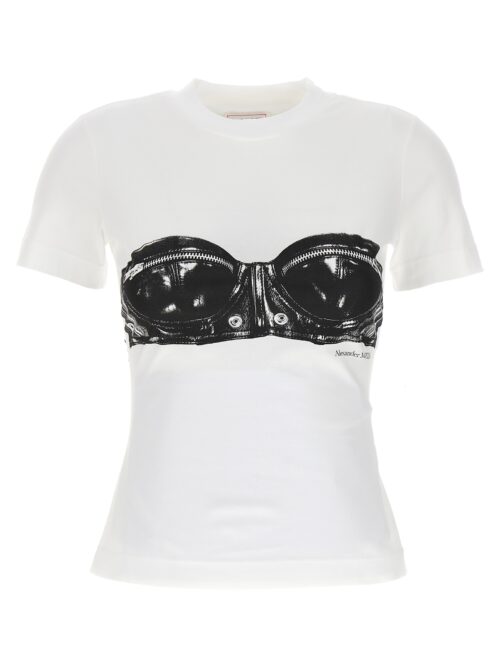 Corset print T-shirt ALEXANDER MCQUEEN White/Black