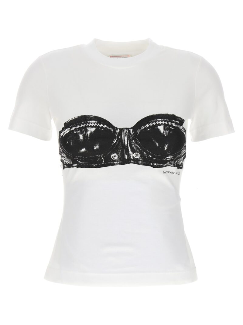 Corset print T-shirt ALEXANDER MCQUEEN White/Black