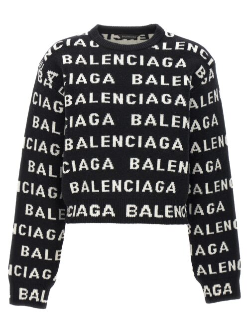 All-over logo sweater BALENCIAGA White/Black