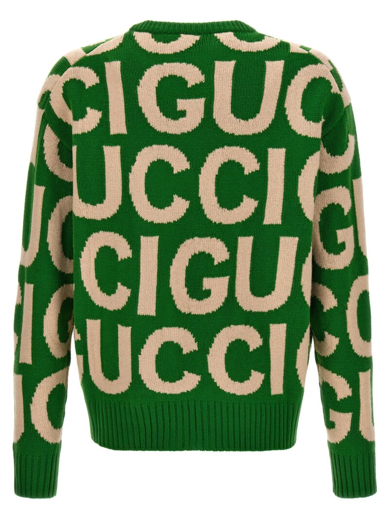 Logo sweater 763672XKDLV3521 GUCCI Green