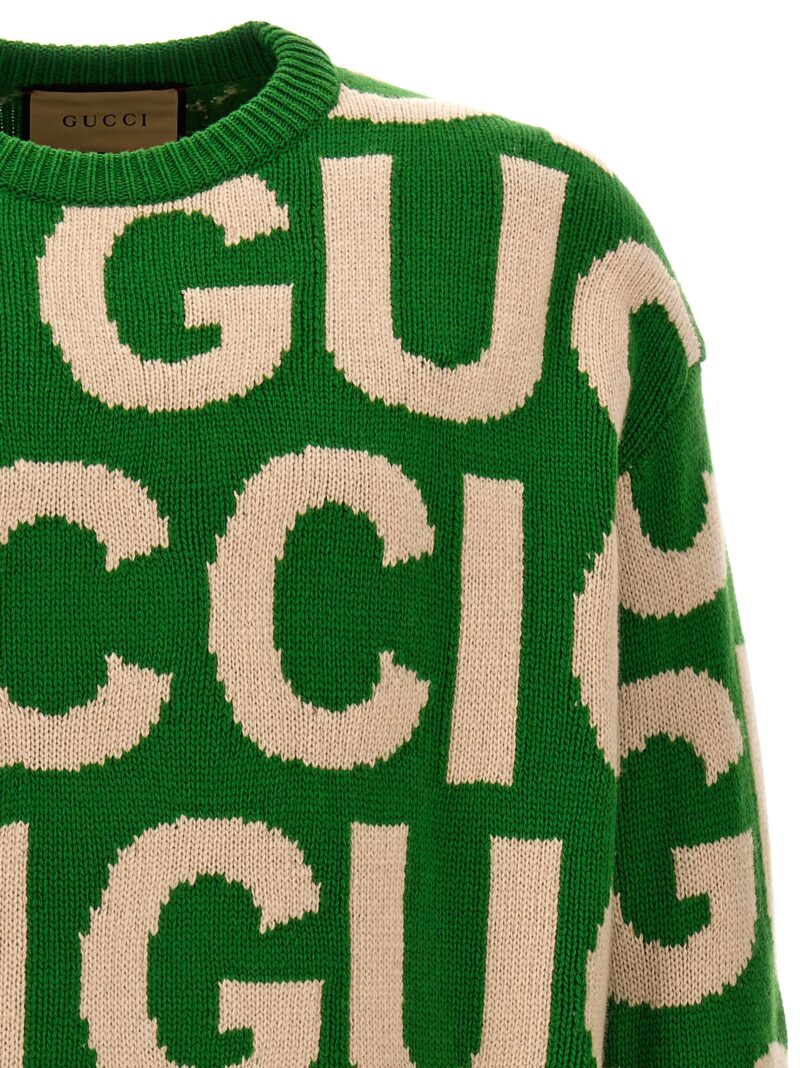 Logo sweater Man GUCCI Green