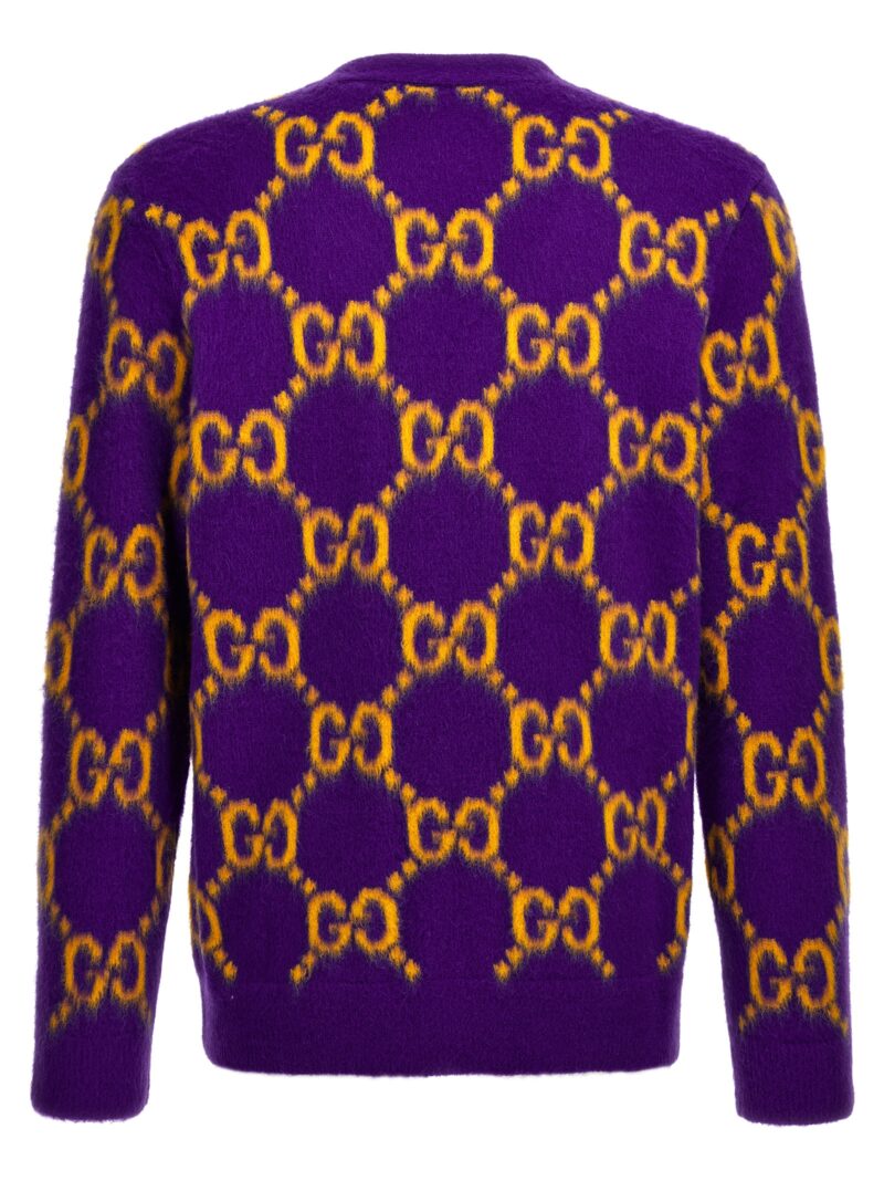 Logo cardigan 764738XKDPB5673 GUCCI Purple