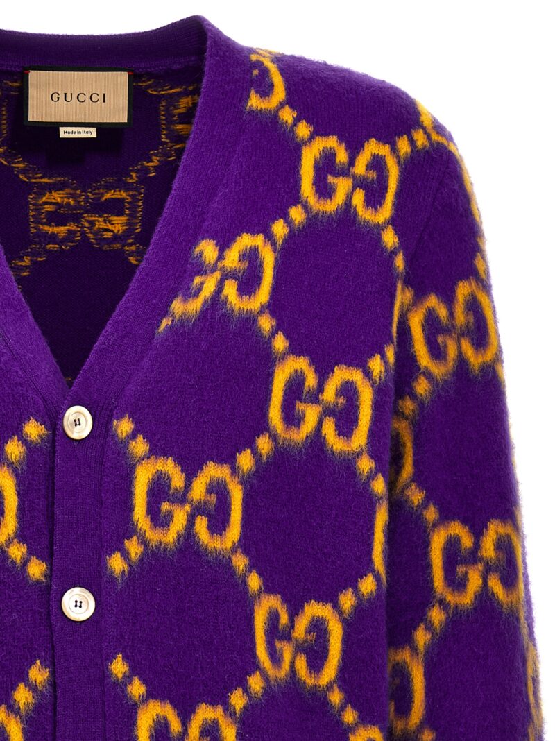 Logo cardigan Man GUCCI Purple