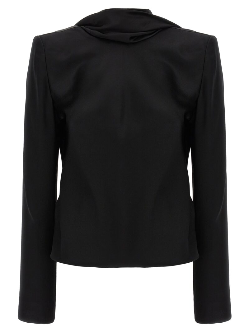 Back neckline top SAINT LAURENT Black