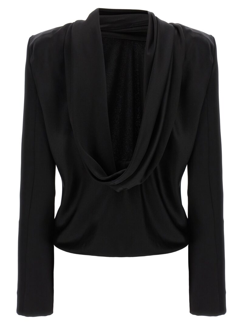 Back neckline top 765331Y7G271000 SAINT LAURENT Black