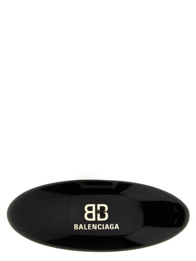 Logo hair clip BALENCIAGA Black