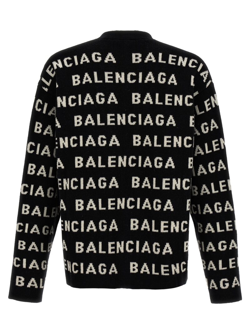 All-over logo cardigan 766471T16731070 BALENCIAGA White/Black