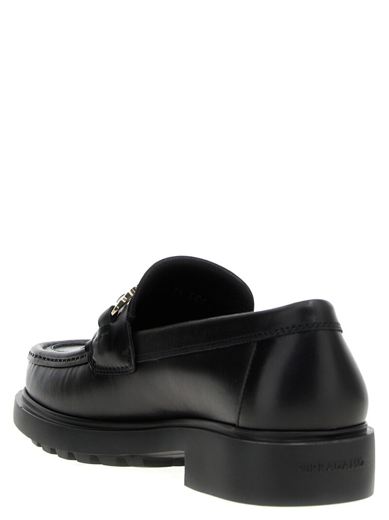 'Duglas' loafers Man FERRAGAMO Black