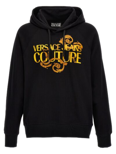 'Logo Baroque' hoodie VERSACE JEANS COUTURE Black
