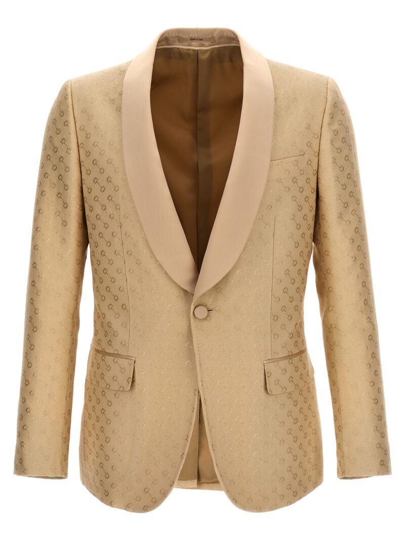 Clamp jacquard blazer GUCCI Beige