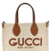 Mini logo shopping bag GUCCI Beige