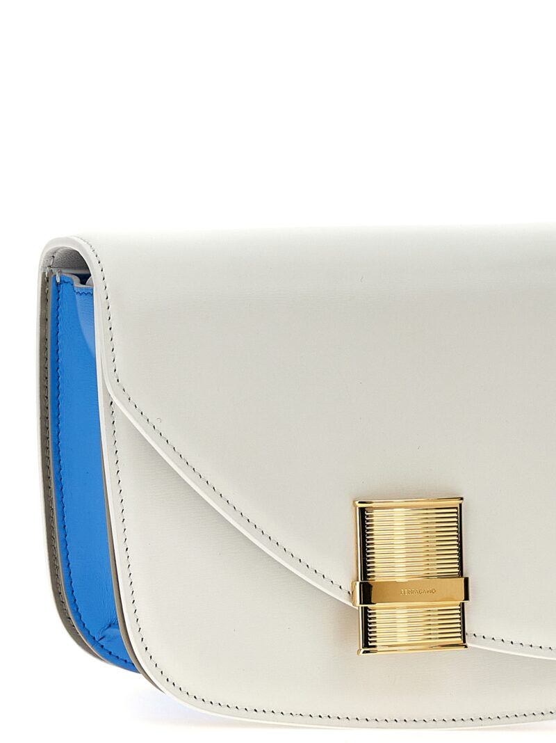 'Fiamma' small shoulder bag Woman FERRAGAMO White