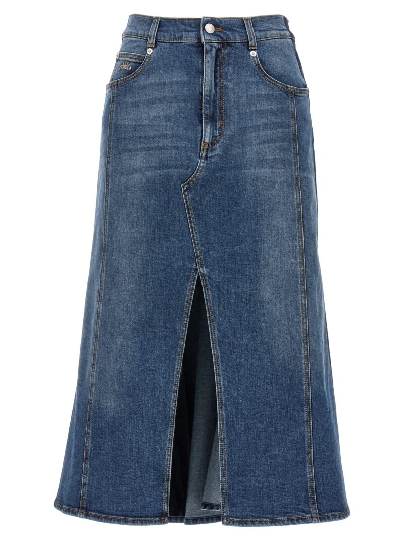 Denim skirt ALEXANDER MCQUEEN Blue