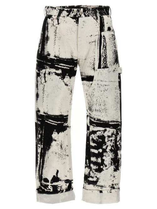 Fold print jeans ALEXANDER MCQUEEN White/Black