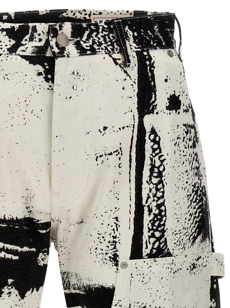 Fold print jeans Man ALEXANDER MCQUEEN White/Black