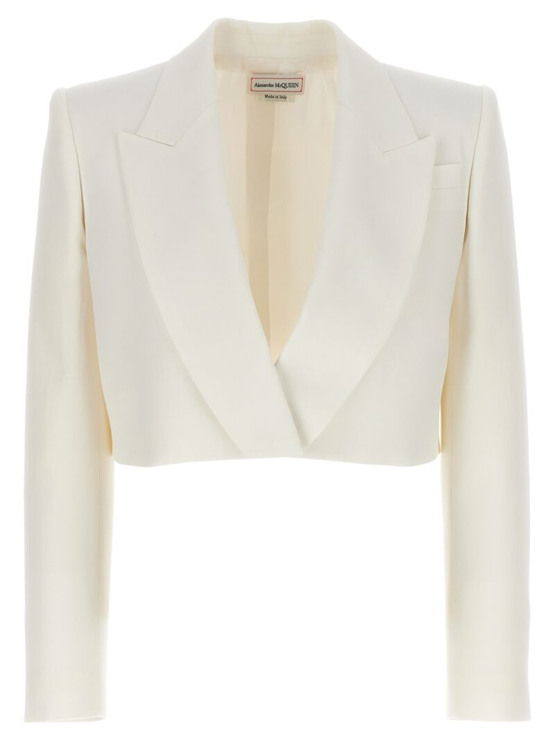 'Crop Boxy' jacket ALEXANDER MCQUEEN White