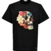 'Floral skull' t-shirt ALEXANDER MCQUEEN Black