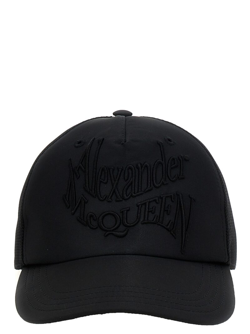 'Warped logo' baseball cap ALEXANDER MCQUEEN Black