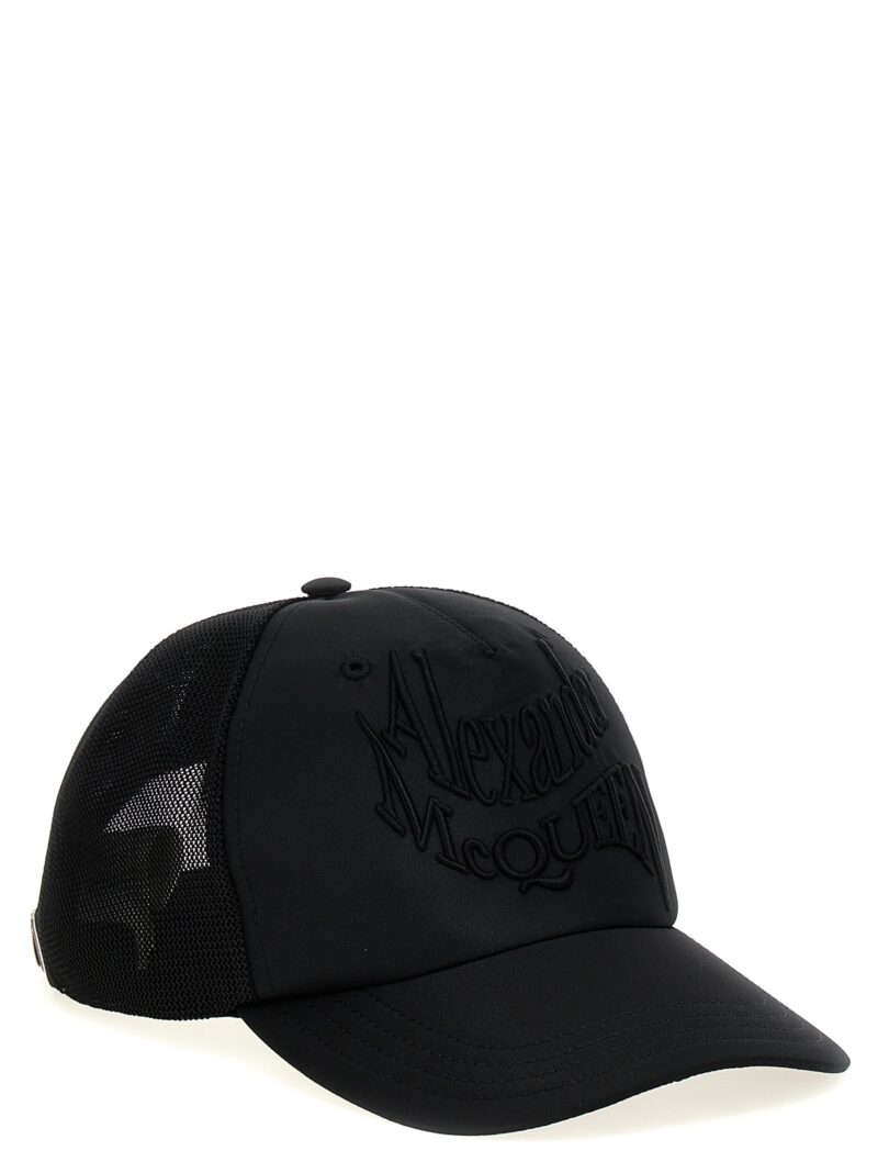 'Warped logo' baseball cap 7820694B13Q1060 ALEXANDER MCQUEEN Black