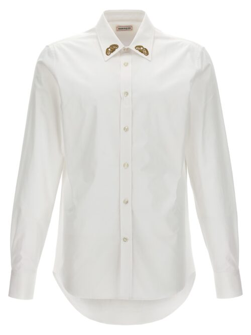 Embroidered collar shirt ALEXANDER MCQUEEN White