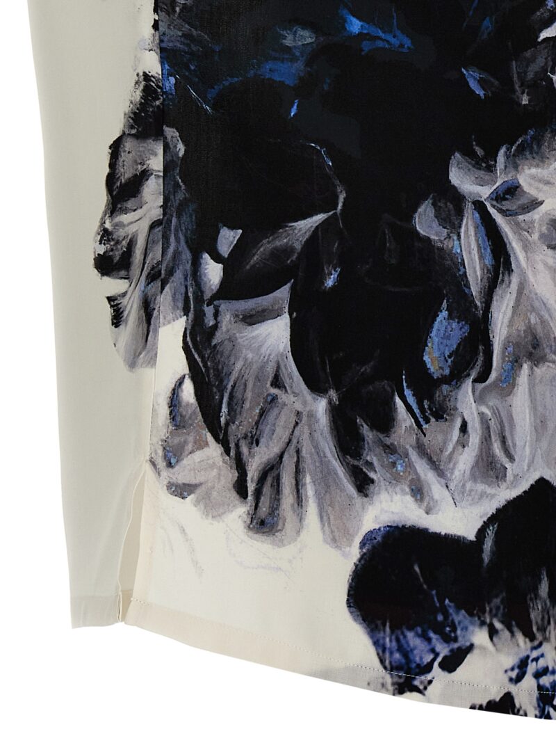 'Dutch flower' shirt 100% silk ALEXANDER MCQUEEN White/Black