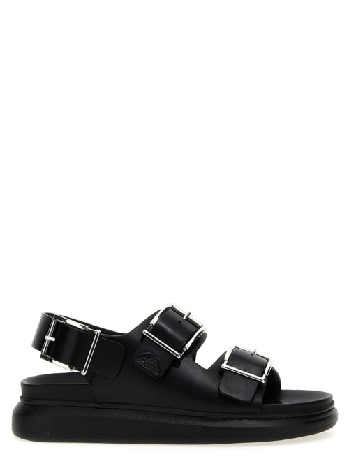 Buckle leather sandals ALEXANDER MCQUEEN Black