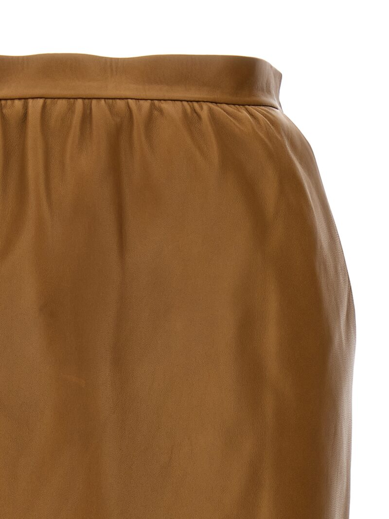 Leather skirt Woman SAINT LAURENT Brown