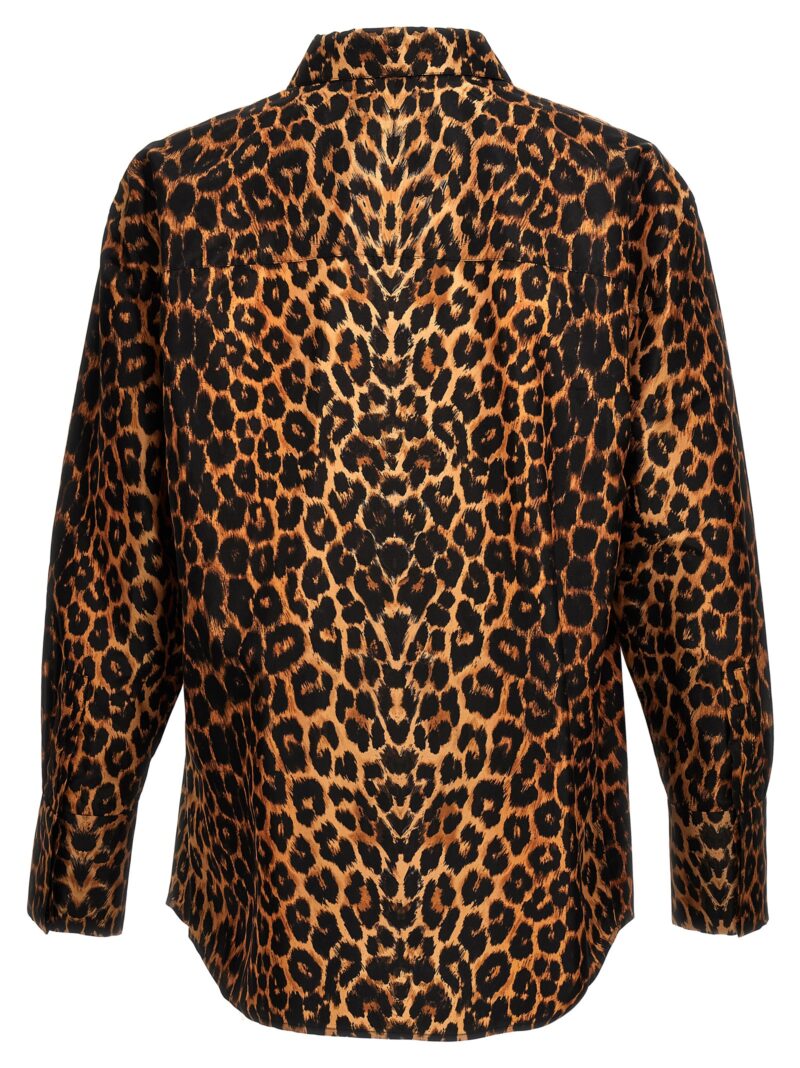 Leopard print taffeta shirt 788143Y1I809664 SAINT LAURENT Multicolor