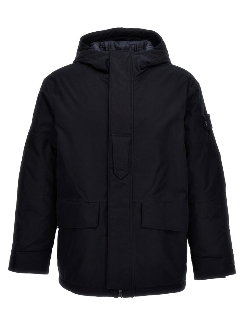 'O-Ventile Ghost Piece' hooded jacket STONE ISLAND Blue