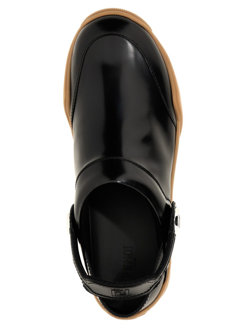 'Fendi lab' clog 100% calfskin leather (Bos Taurus) FENDI Black