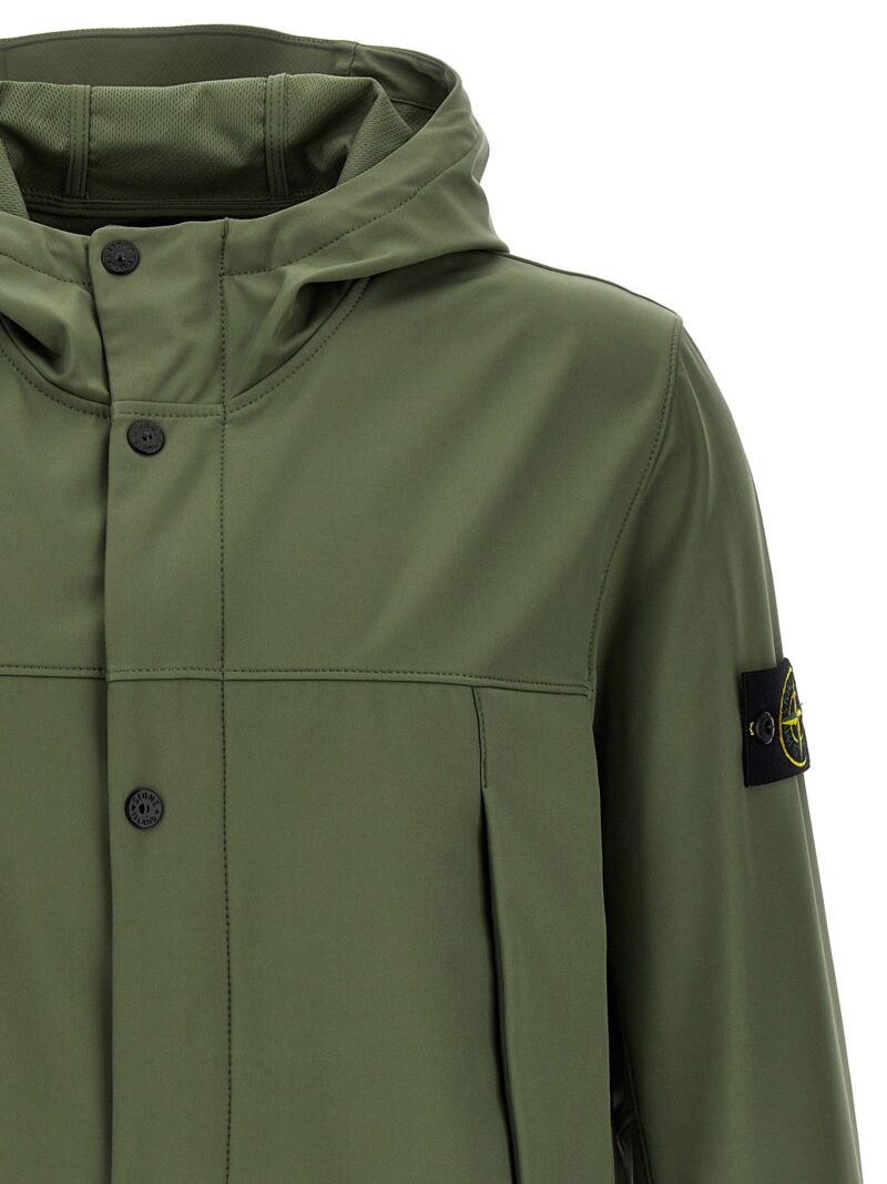 'Light Soft Shell-R' jacket Man STONE ISLAND Green