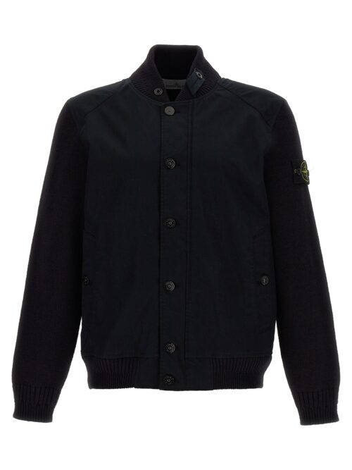 'Bio Raso with Bio Alloy Light Cover TC' bomber jacket STONE ISLAND Blue