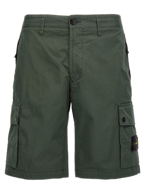 Logo badge bermuda shorts STONE ISLAND Green