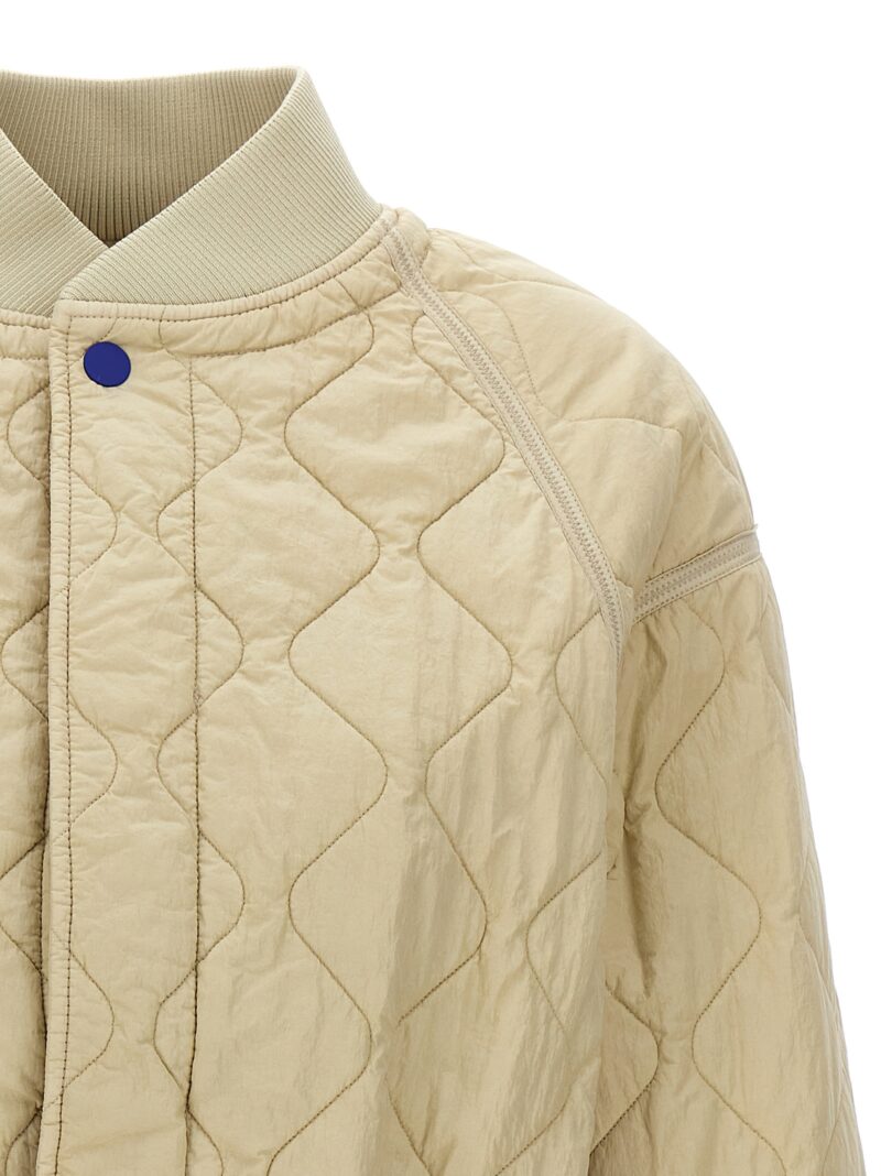 Quilted bomber jacket Woman BURBERRY Beige