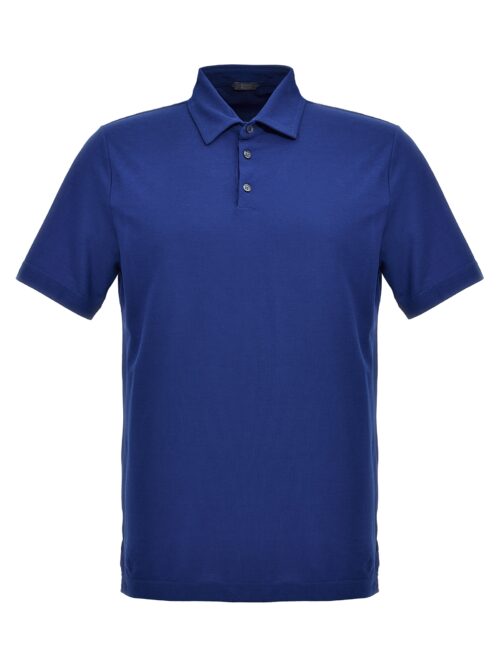 Ice cotton polo shirt ZANONE Blue