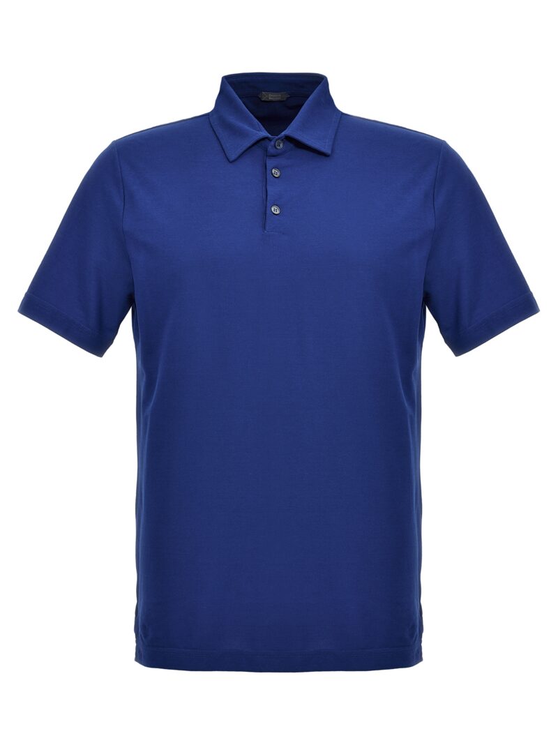 Ice cotton polo shirt ZANONE Blue